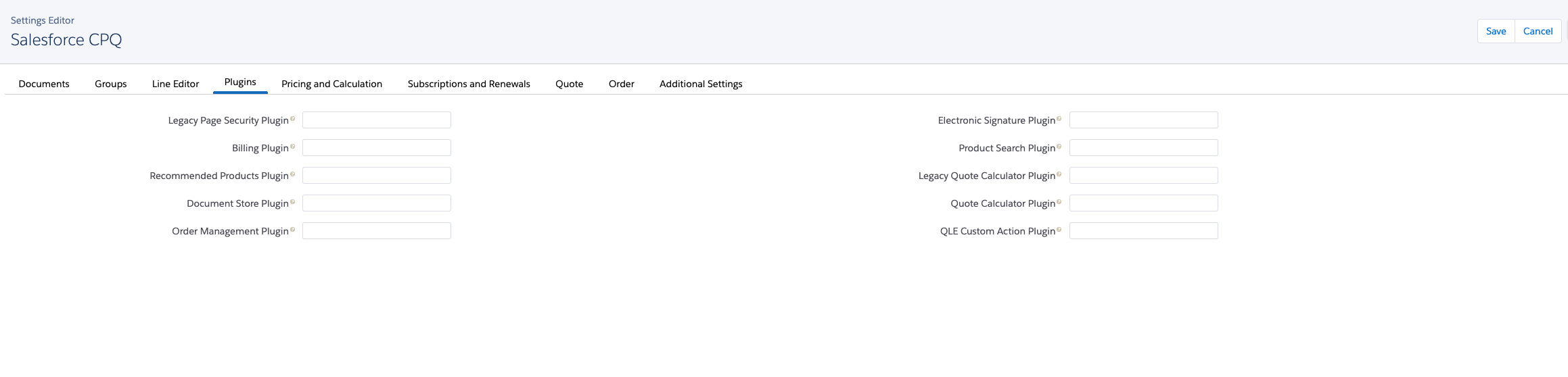 Plugin Configuration