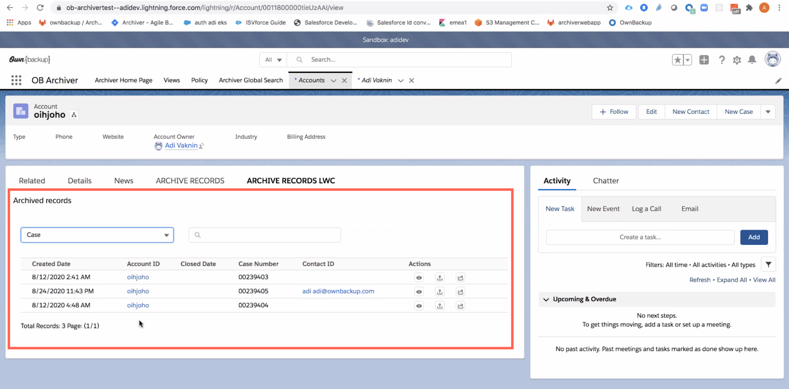 Salesforce Backup